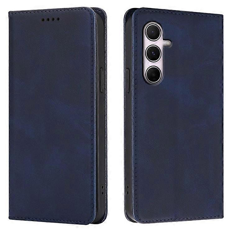 Compatible For Samsung Galaxy A35 5G Case Wallet Calf Texture Leather Phone Cover with Hidden Magnetic Closure