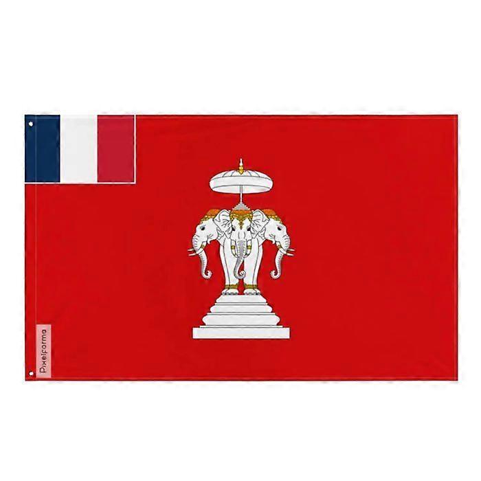 Flag of the French protectorate over Laos – 60 x 90 cm – Polyester – Iron eyelets – Durable