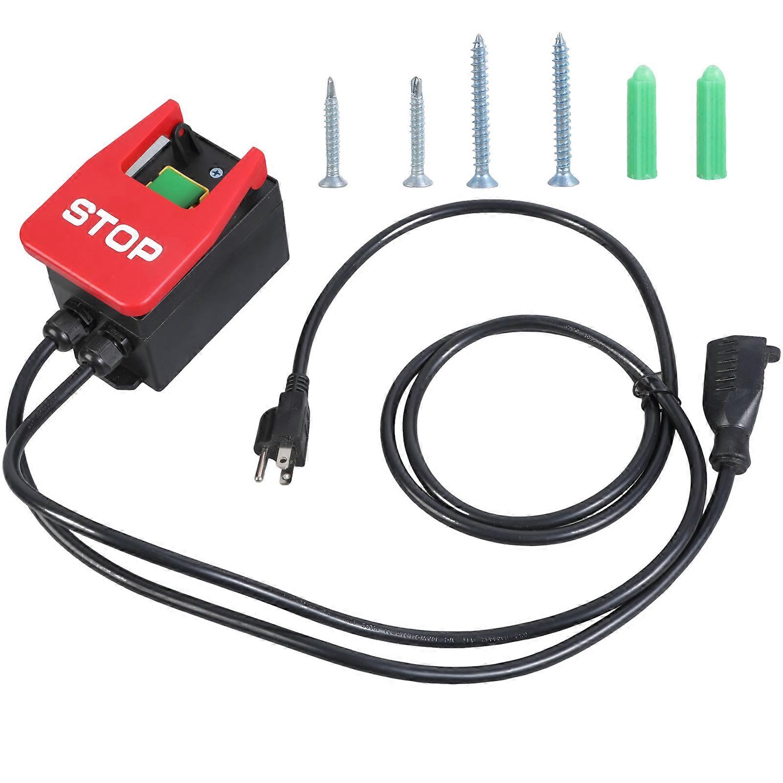 Safety Power Switches with Emergency Stop Paddles Accessory for Table and Woodworking Tool 120V Single Phase