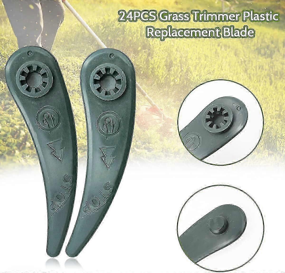 Replacement Grass Strimmer Blades,24 Pack Bosch Edger Blade Art 23-18 Li Art 26-18 Li Trimmer,green