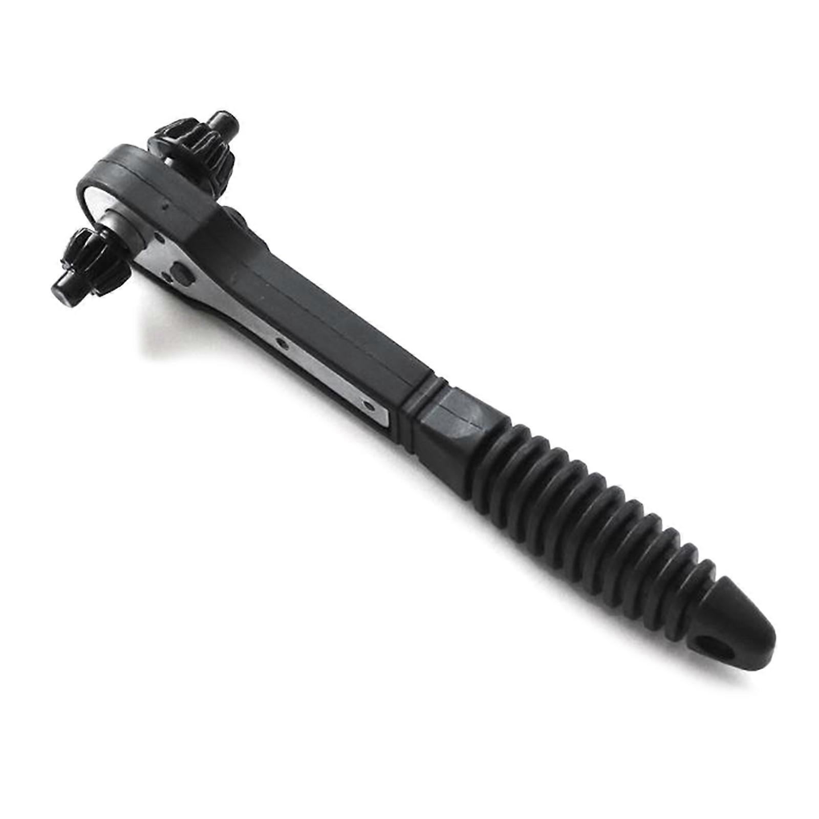 2 In 1 Drill Chuck Key Wrench Quick Ratchet Wrenches Two End Dual-use Key Chuck Drill Ratchet Spanner Wrench Black Multicolor