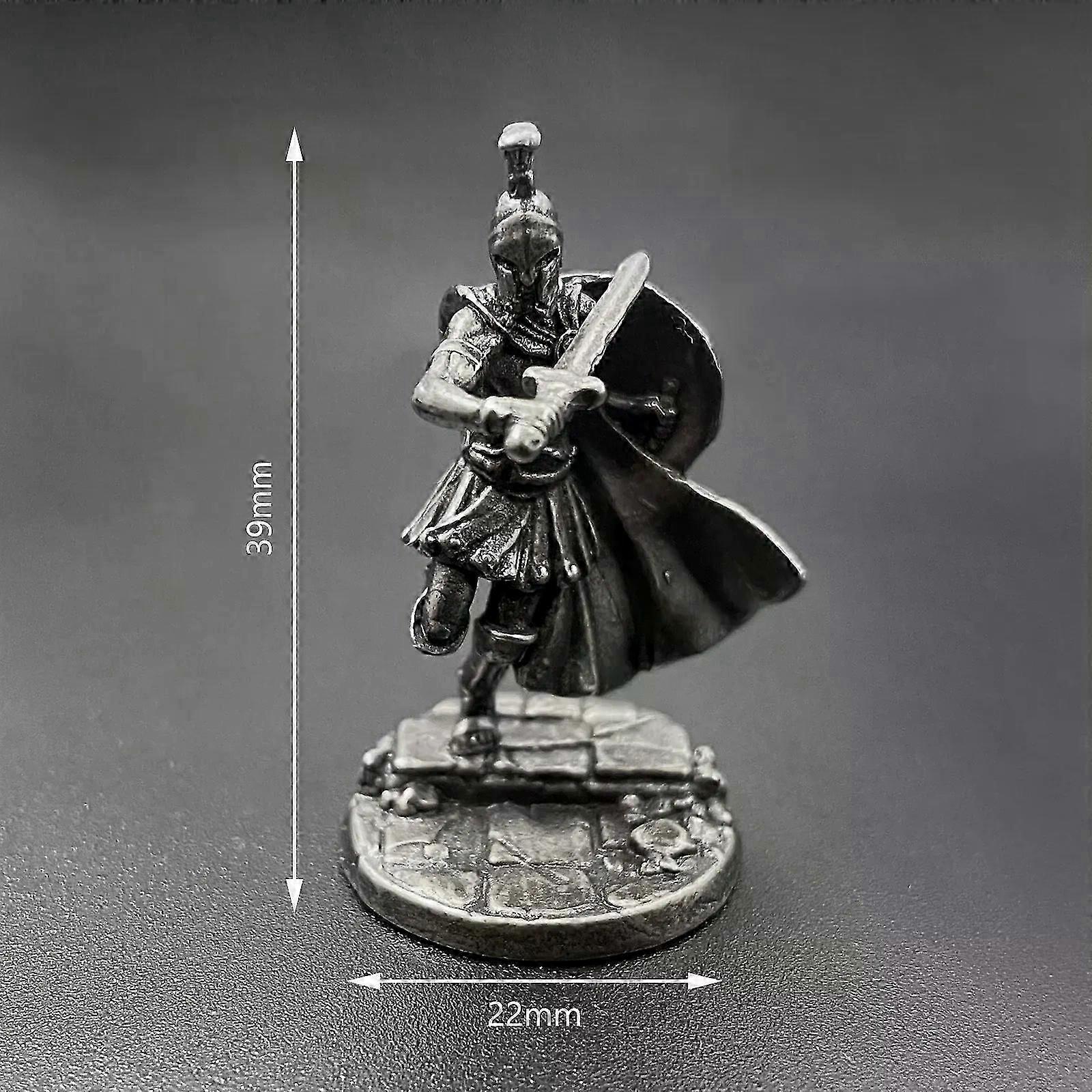 1pcs Ancient Spartan Rome Soliders Figurines Miniatures Vintage Metal Soldiers Model Statue Desktop Car Ornament Auto Decor Gift