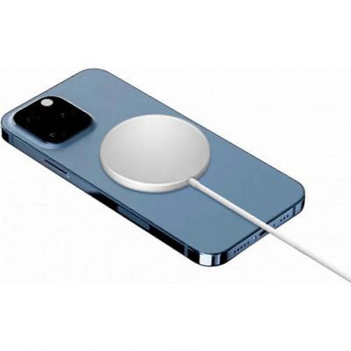 Chargeur plat à induction compatible MagSafe 15 W, blanc