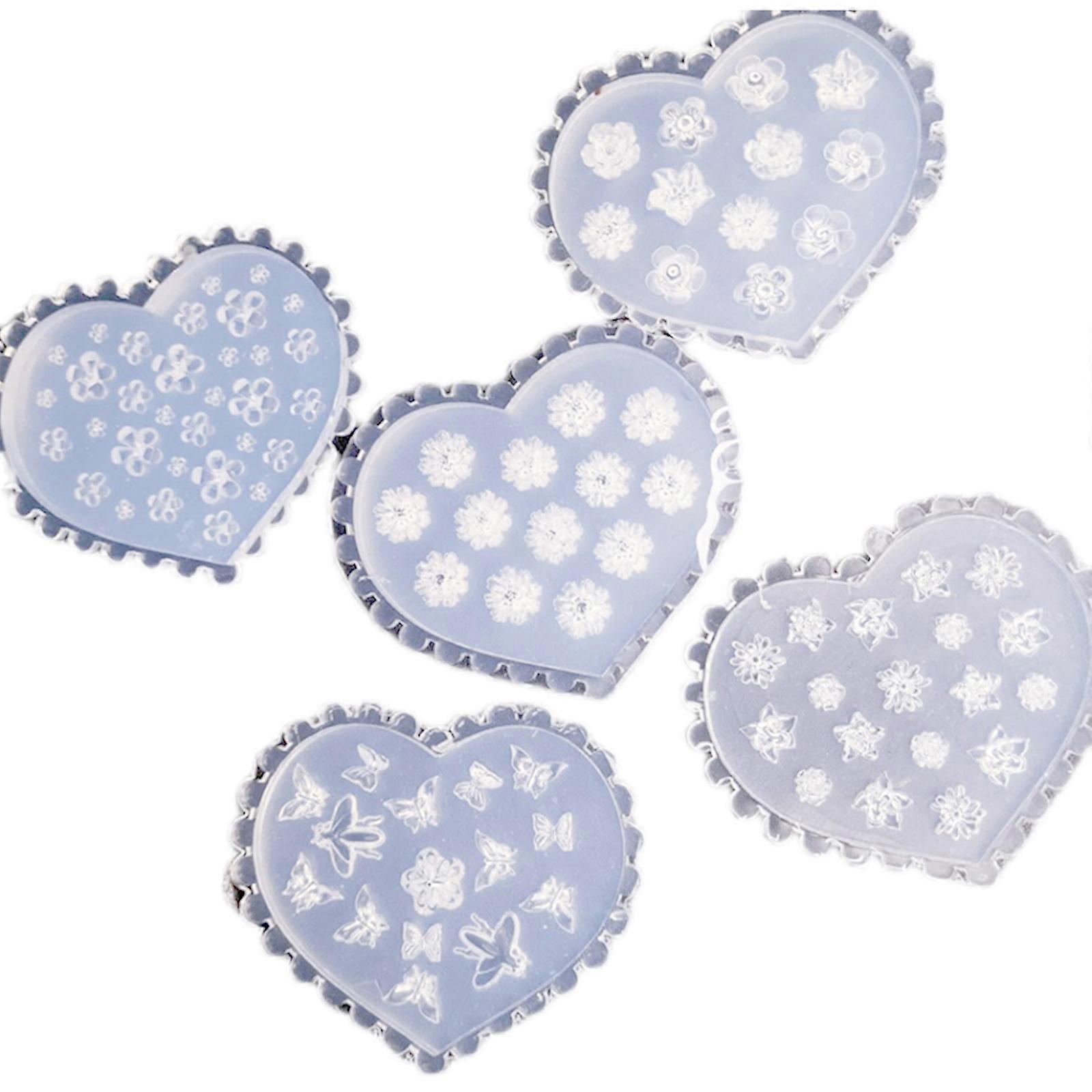 3Dネイルアートモールドシリコンネイルアートカボションデコラティブモールドネイルアート作成ツールシリコン彫刻モールドテンプレートモールド