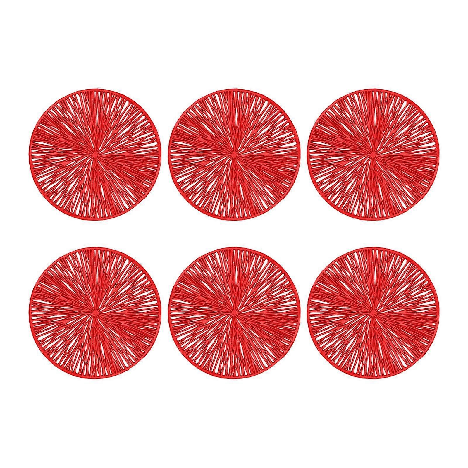 6x 4" Drink Coasters Set Mug Mat Multifunctional Stackable Cup Pad Round for