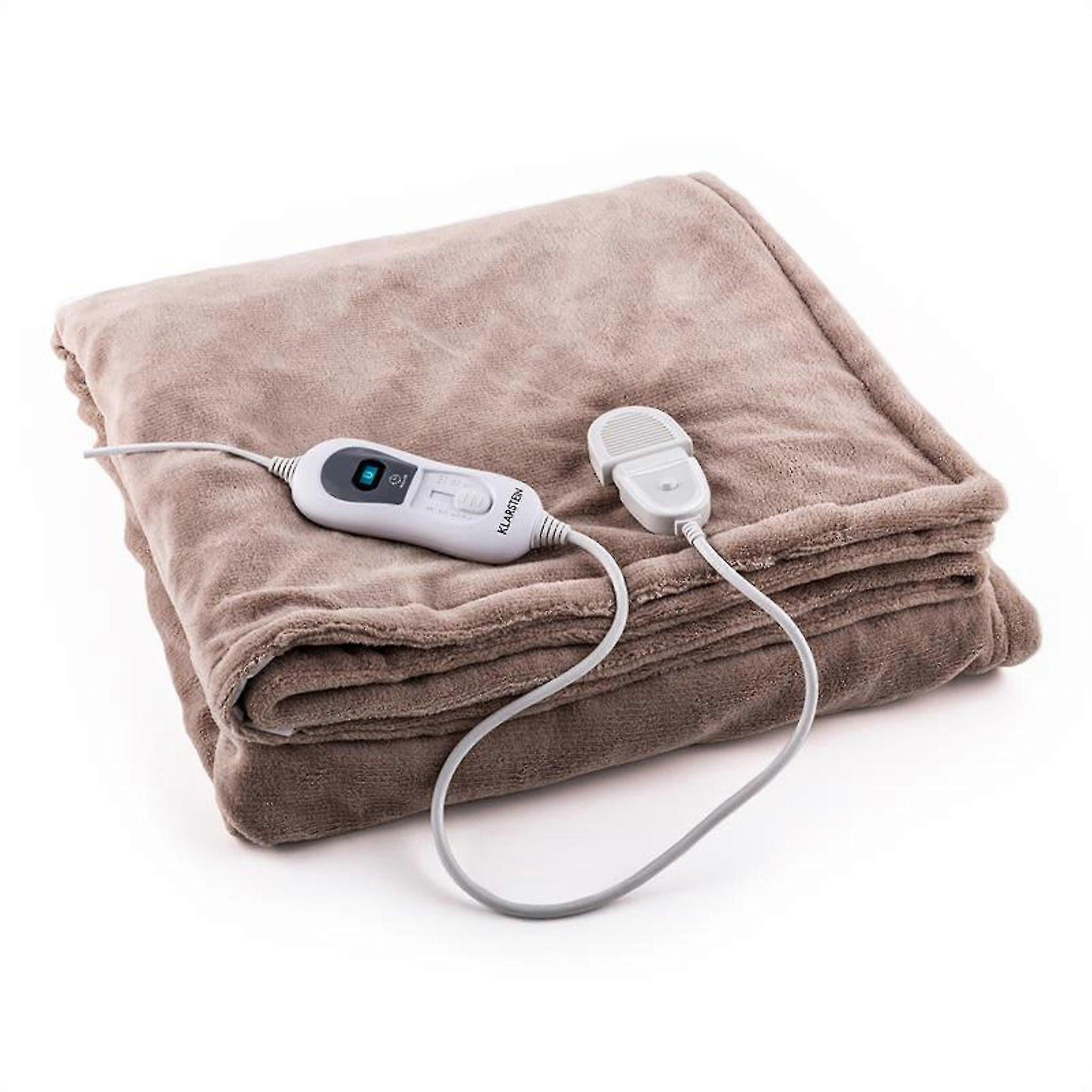 Klarstein Electric Blanket 200x180cm - Snuggly Blanket With 120 W - Electric Blanket Automatic Switch-off - 3 Power Levels - Timer - Machine Washable