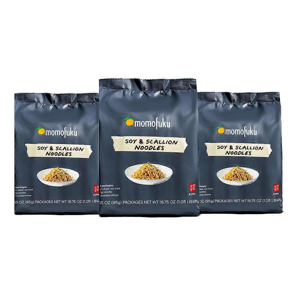 Momofuku X A-sha Noodles Soy & Scallion Multipack - 3ct / 50.25oz