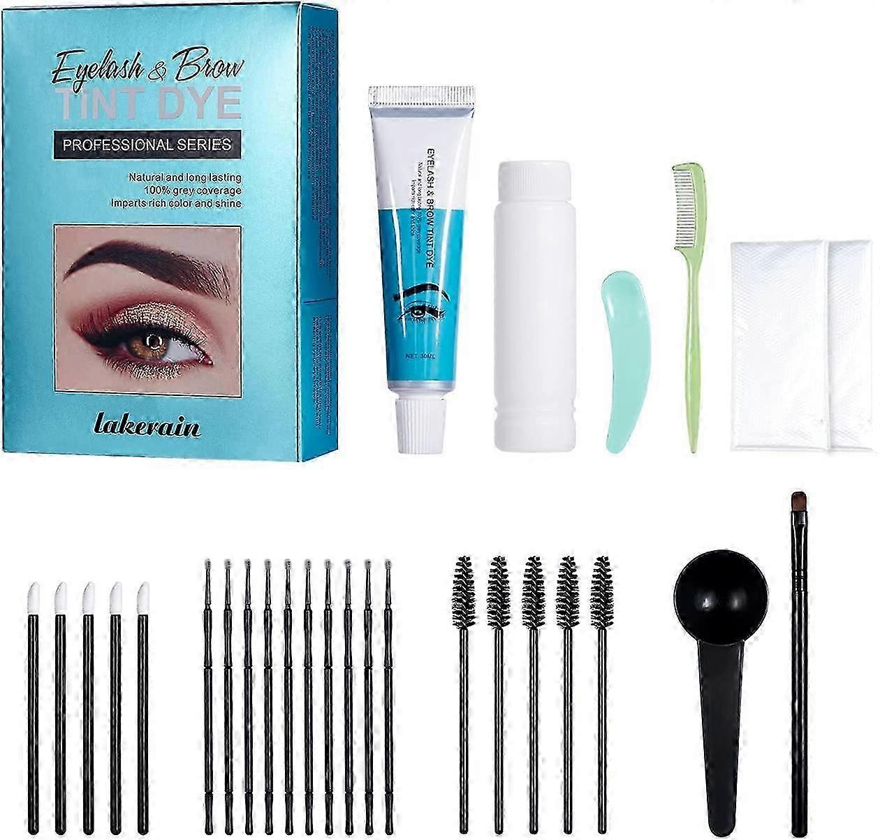 2025 Eyebrow Dye Kit Professional Brow Eyelash Tint creamNatural Gentle Semi Permanent brows color
