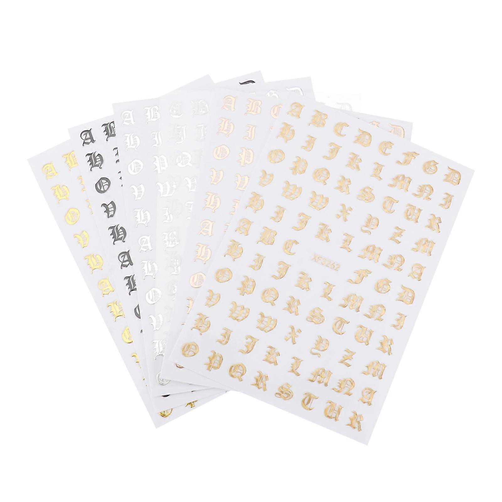 Here's a refined and professional product description based on the title you provided:
**10 Sheets Abstract English Letters Nail Stickers –