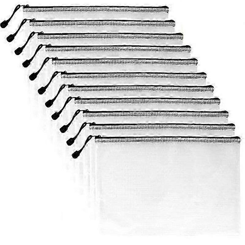 Zipper Bag- Folder A4 Zipper File Bag Zipper File Bag Mesh File Bag with Zipper Travel Bag Storage