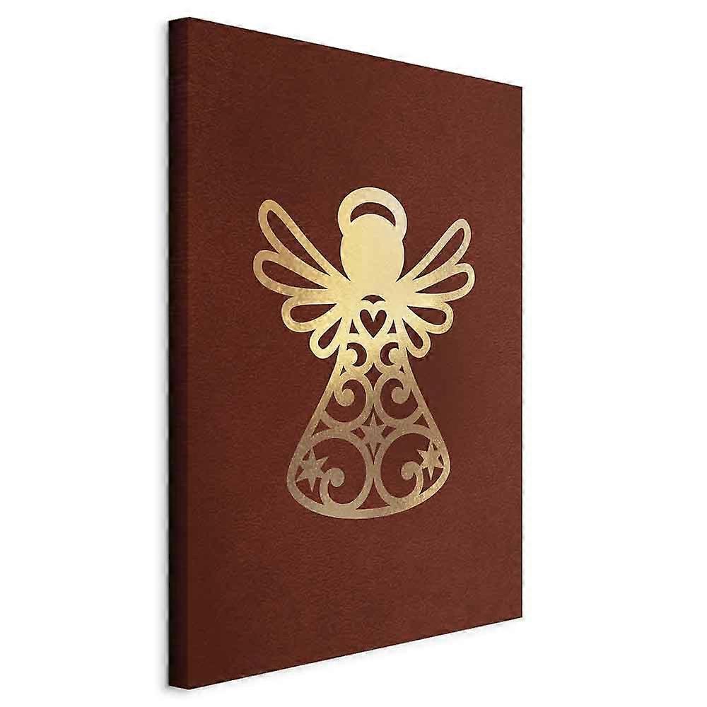 Lerretstrykk - Englegull (1 stk) Vertikal