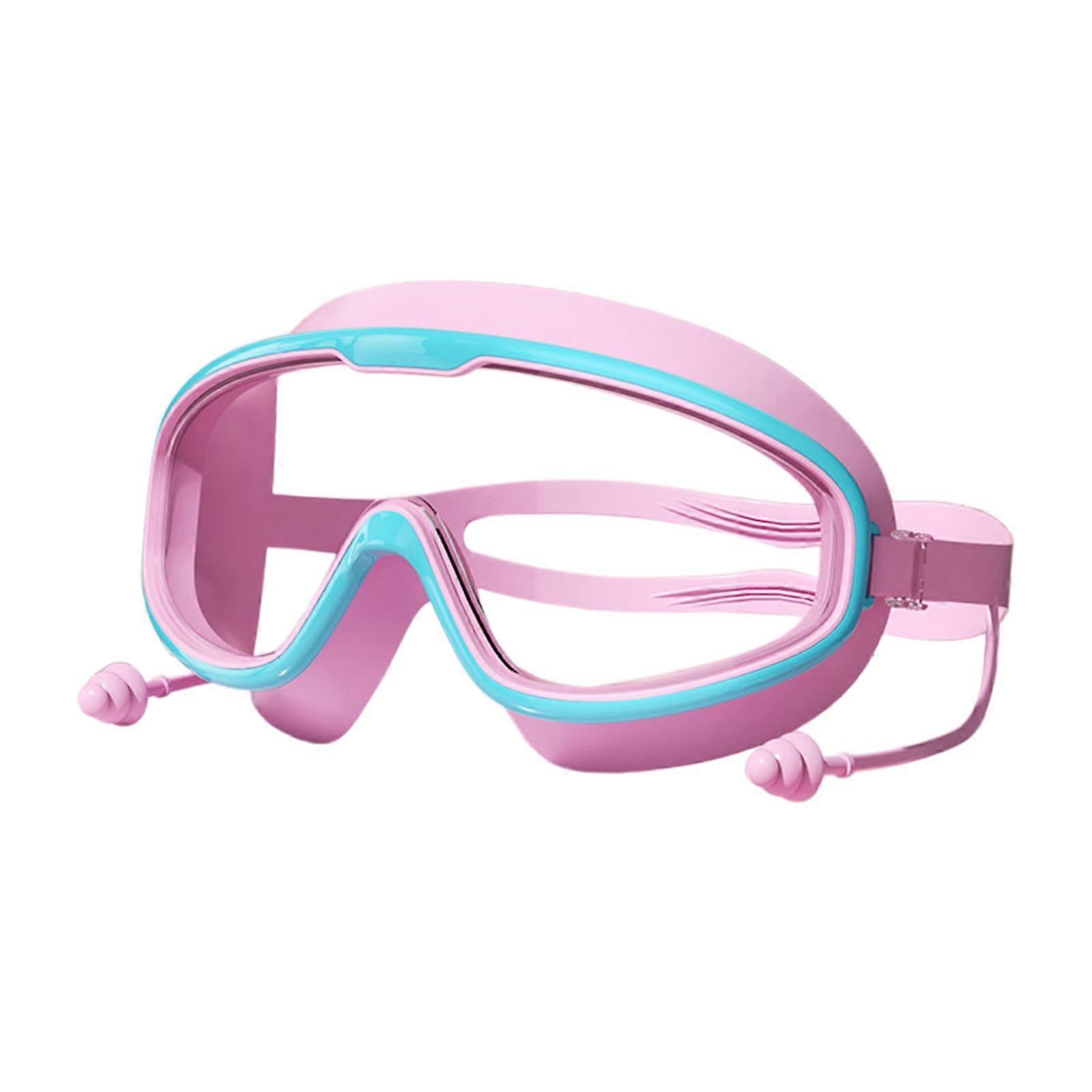 Kinder swimming goggles with earplugs and nose clip for children from 3–16 years, longdistance, waterproof, frogresistant