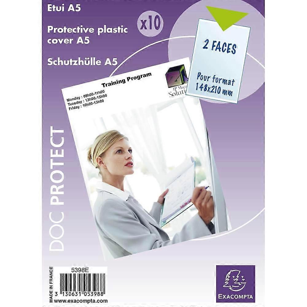 Exacompta 5398E Exacompta Doc Protect PVC A5 Protective Sleeve - Crystal