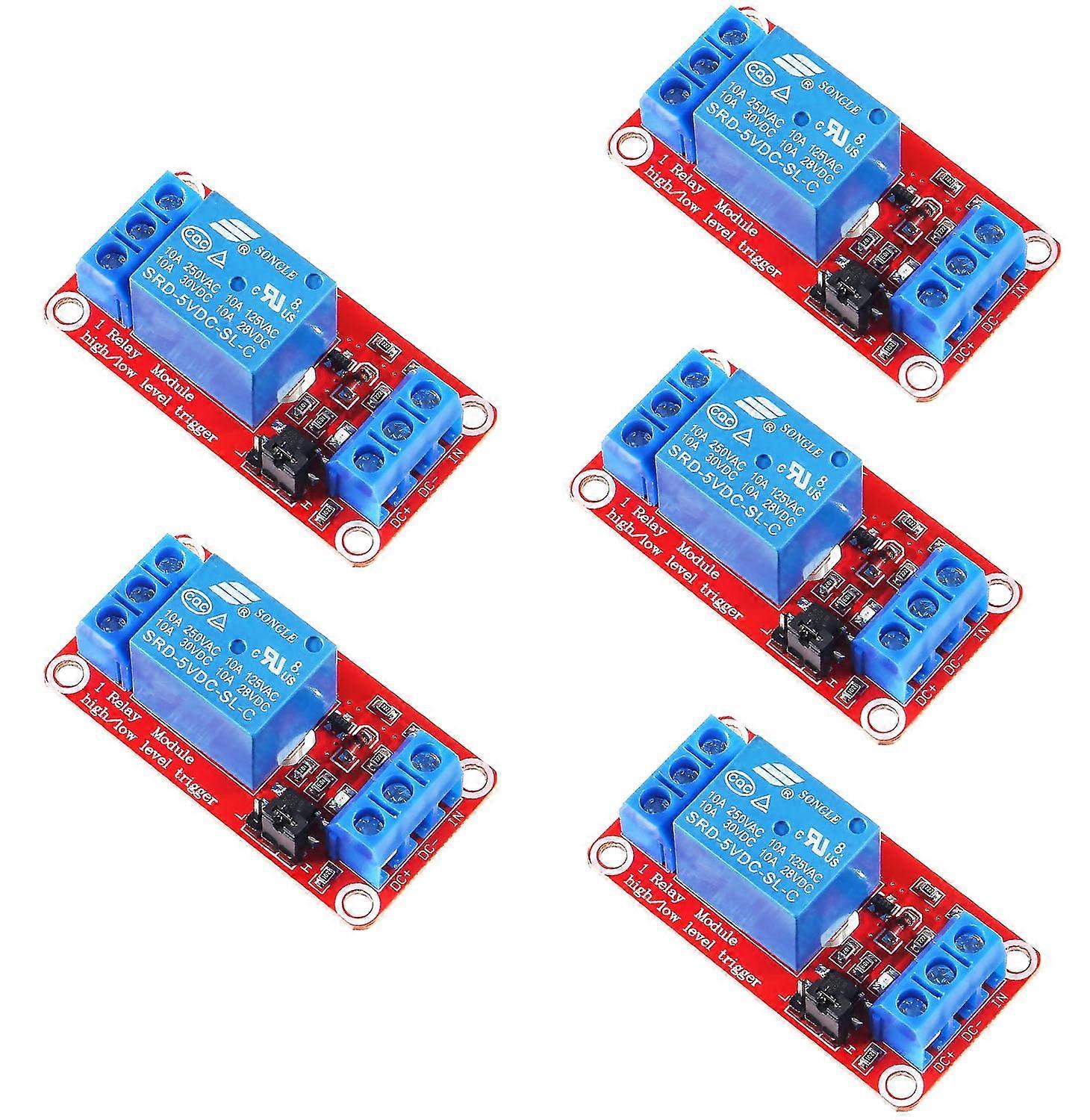 5V 1 Channel Relay Module with Optocoupler for Raspberry Pi Arduino 5pcs