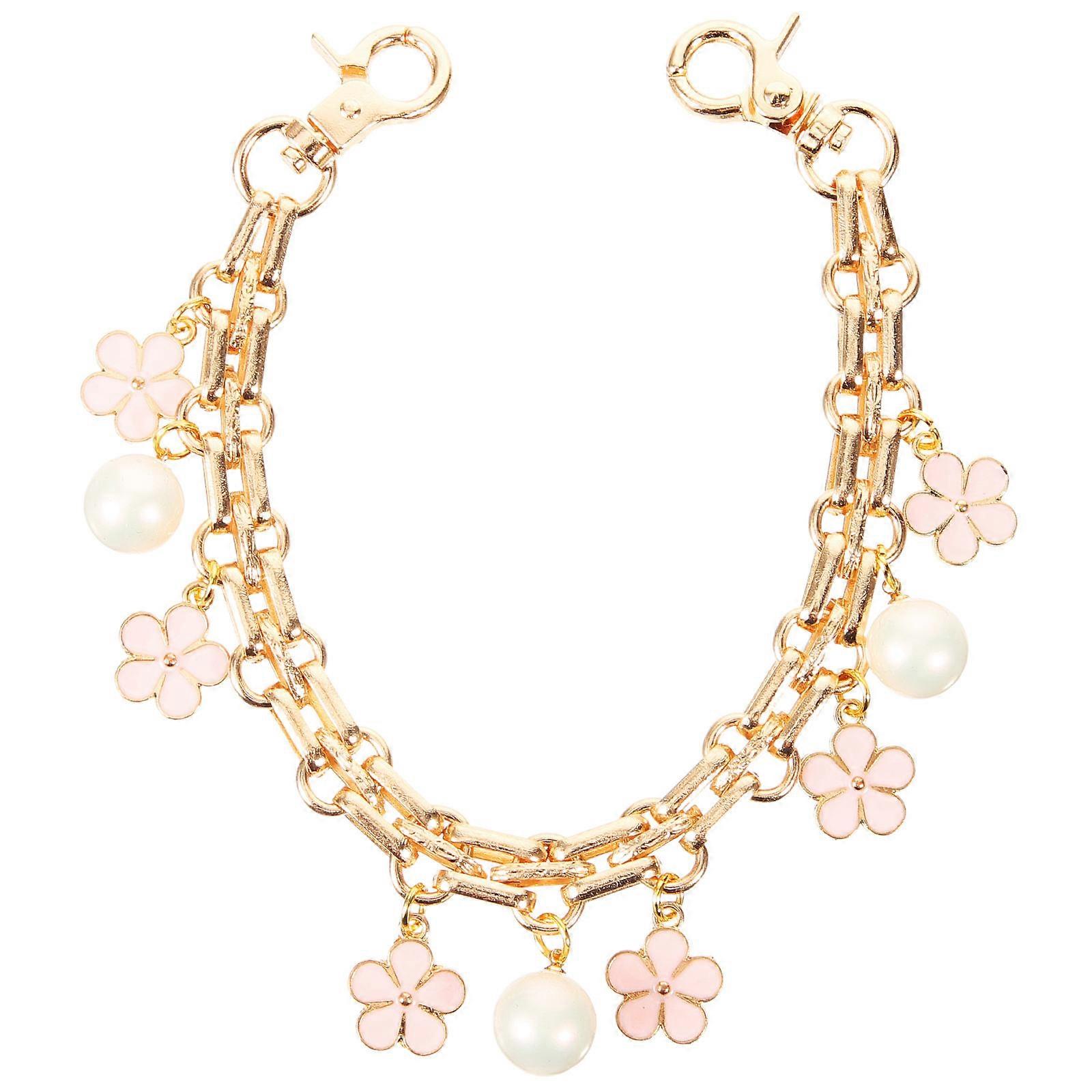 Pearl Chain Purse Strap Extender Lightweight Bag Chain with Unique Pearl Design for Crossbody and Handbag Accessories for DIY Shoulder Straps