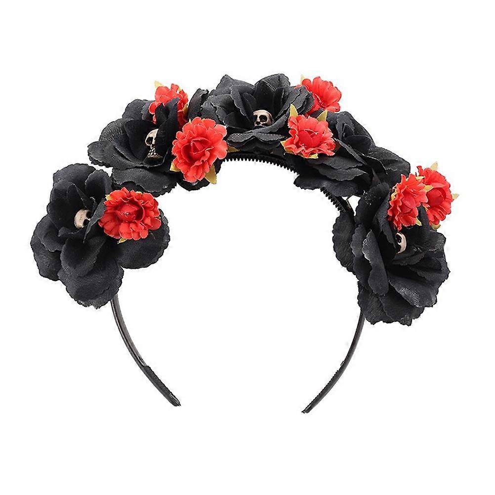 Elegant Halloween Floral Skull Headband for Cosplay, Masquerade & Party – Women's Festive Accessory