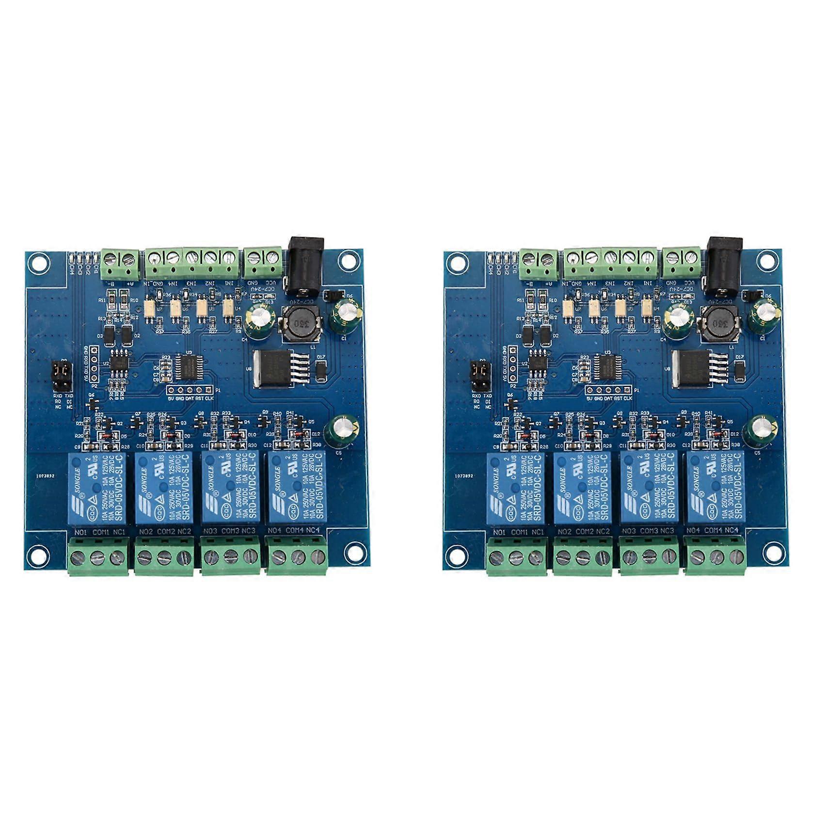 Modbus RTU 4 Channel Relay Module Input 485 Ttl Uart Communication 4 Channel Input 724 V Relay Module Pack of 2
