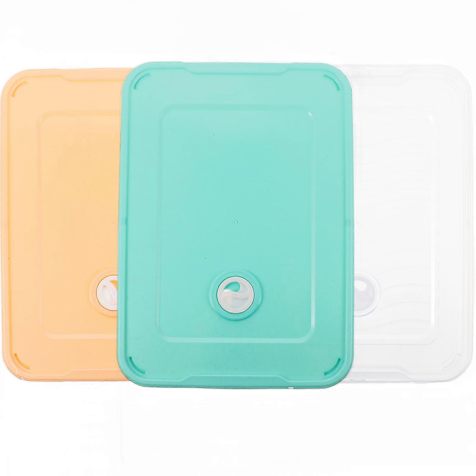Fridge Organizer Dumpling Freezer Boxes Stackable Food Preservation Large Capacity 3Pcs