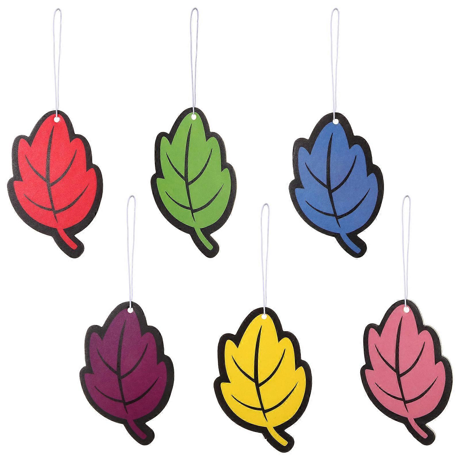 Car Air Freshener Leaves Shape Paper Hanging Perfume Diffuser Auto Decor .00X7.00X0.10 Cm Fragrance Diffuser 6Pack