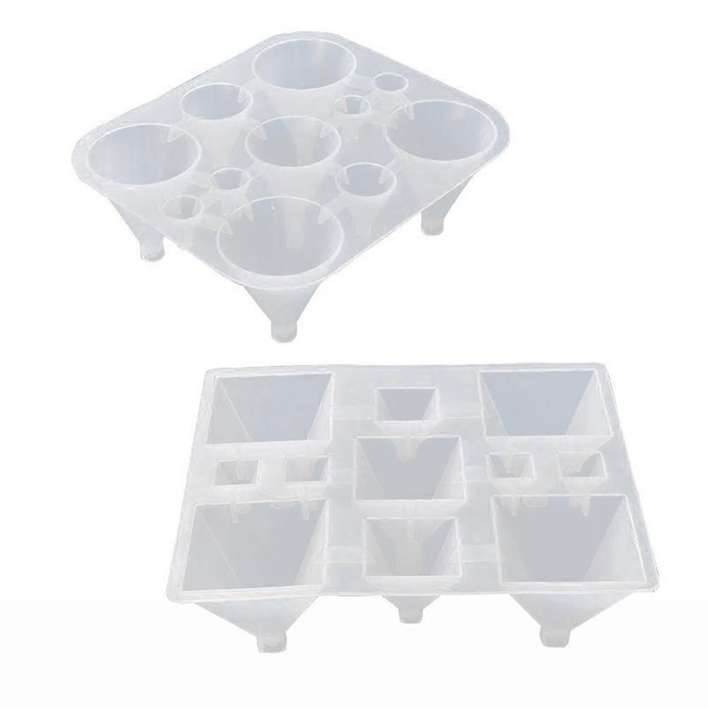 Round Flower Silicone Mold Pen Pot Making Baking Crowd Crystal Epoxy 1Pack