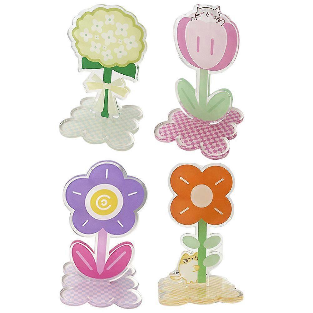 4Pcs Multipurpose Message Note Clips Desktop Photo Display Clamps Acrylic Note Clamps