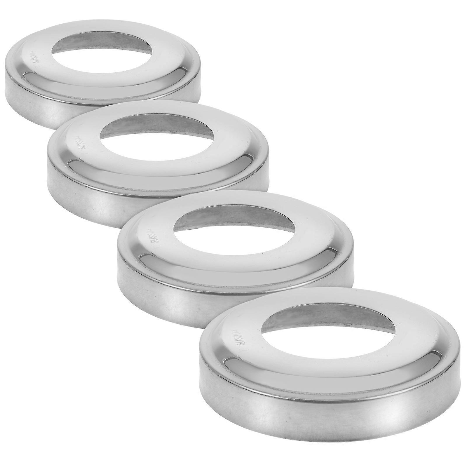 Stainless Steel Pool Ladder Covers Handrail Caps for Inground Pools Secure Fit Base Plates Easy Installation Durable Low Maintenance
