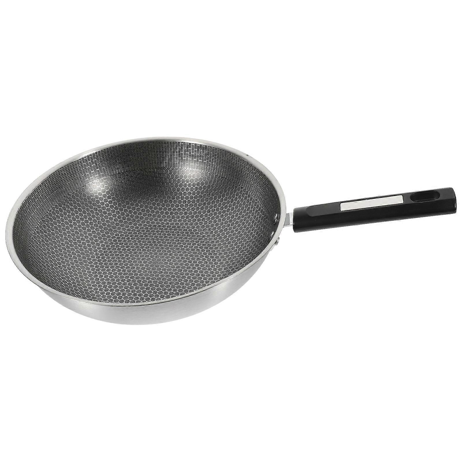 Handle Frying Pan Honeycomb Shape Non-stick For Everyday Use 1Set