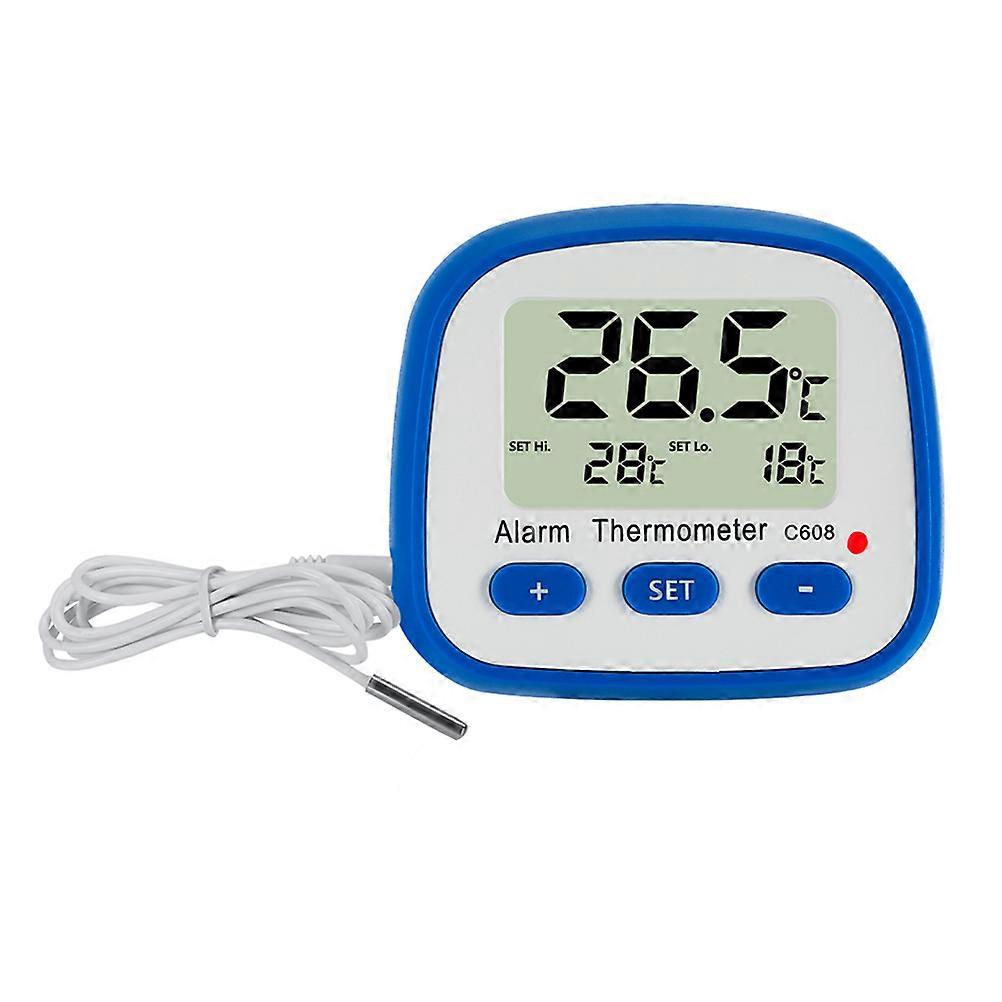 Digital Thermometer C608 For Refrigerator Freezer With Temperature Display And Use 7.6 X 6.8 X 2.4 Cm Abs Material 1Pack