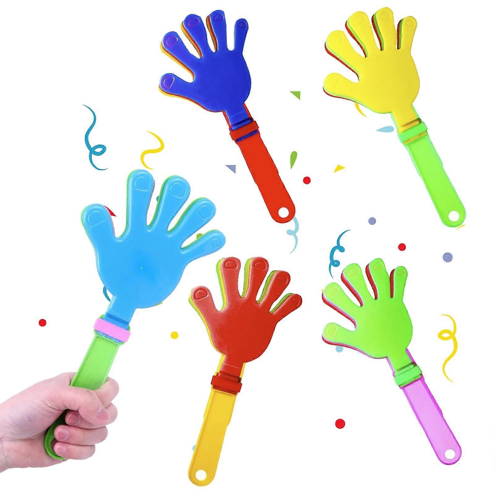 Pack of 4 Hand Clappers, Plastic Noisemaker, Hand Clapper Hand Noiser, Party Favours for Sports Events, Parties, Carnival