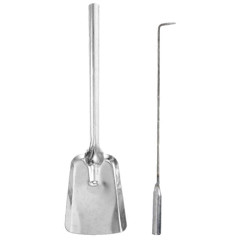 Fire for Fire Pit Thick Cast Iron Fireplace Tools for Home Fireplace Tools Indoor Outdoor 40.00X9.50X2.50CM 2Pcs