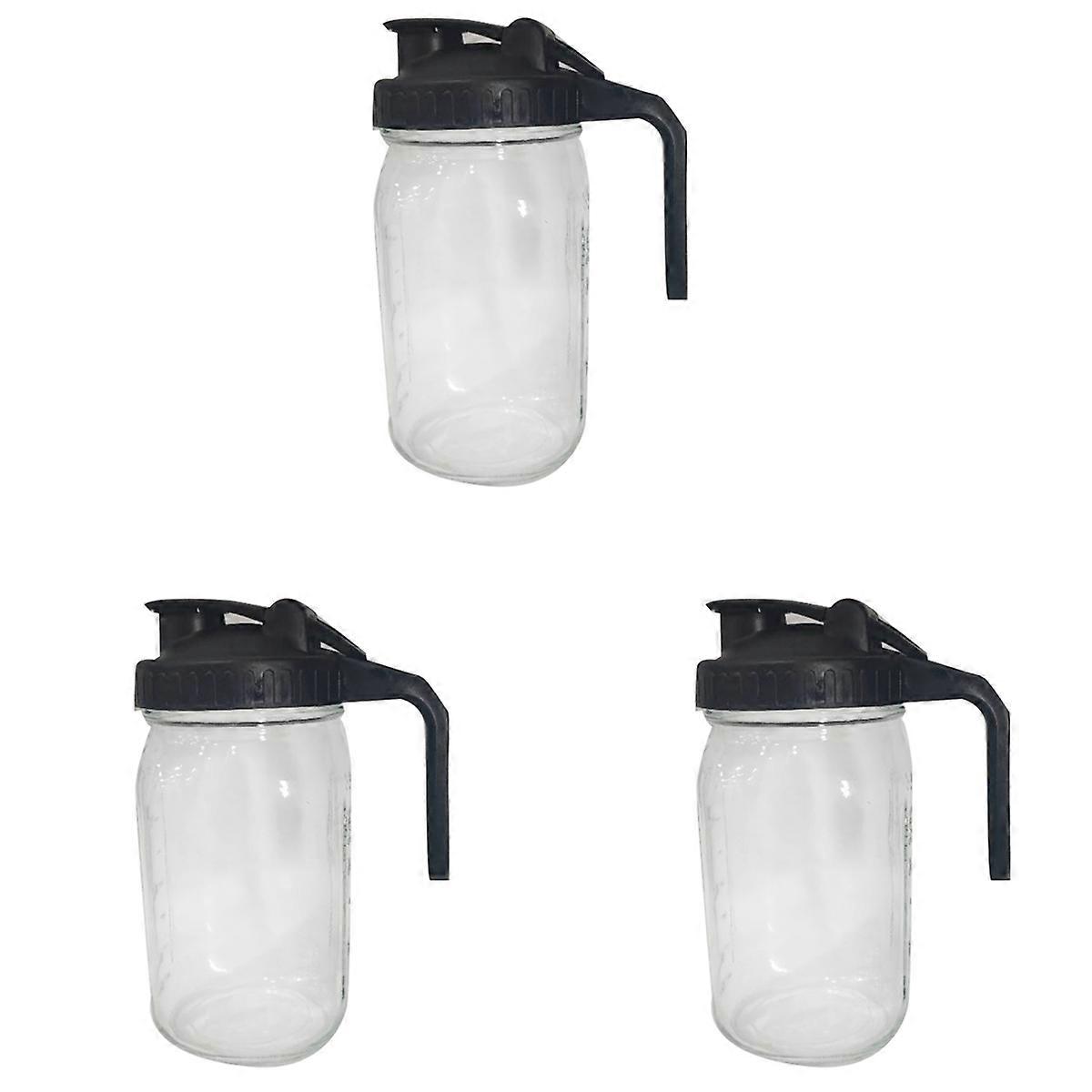 32Oz Jar Pour Spout Lid -Glass Pitcher with Lid
