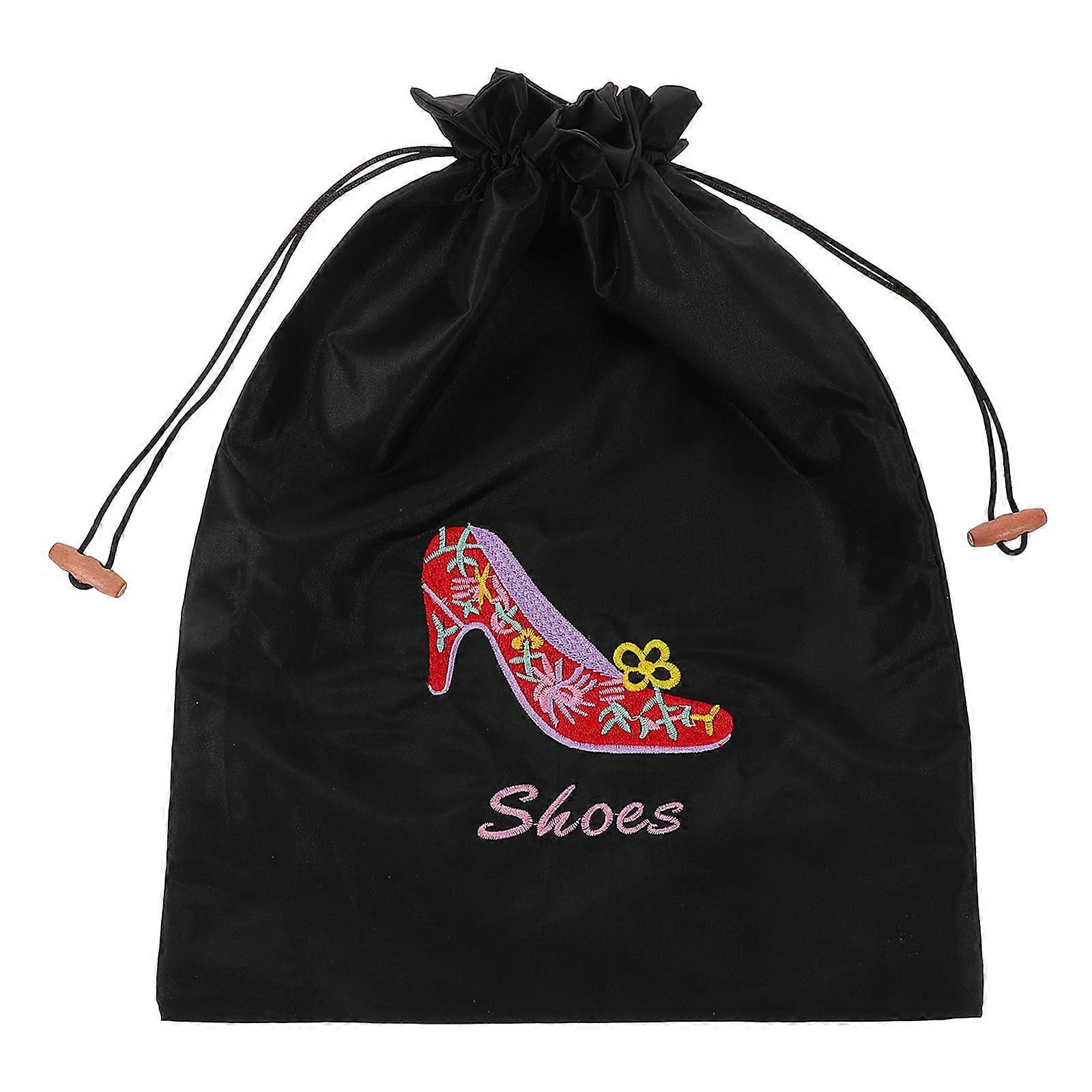 Shoe Bags Drawstring Design Satin Wear-Resistant For Dance Practices 1Pack