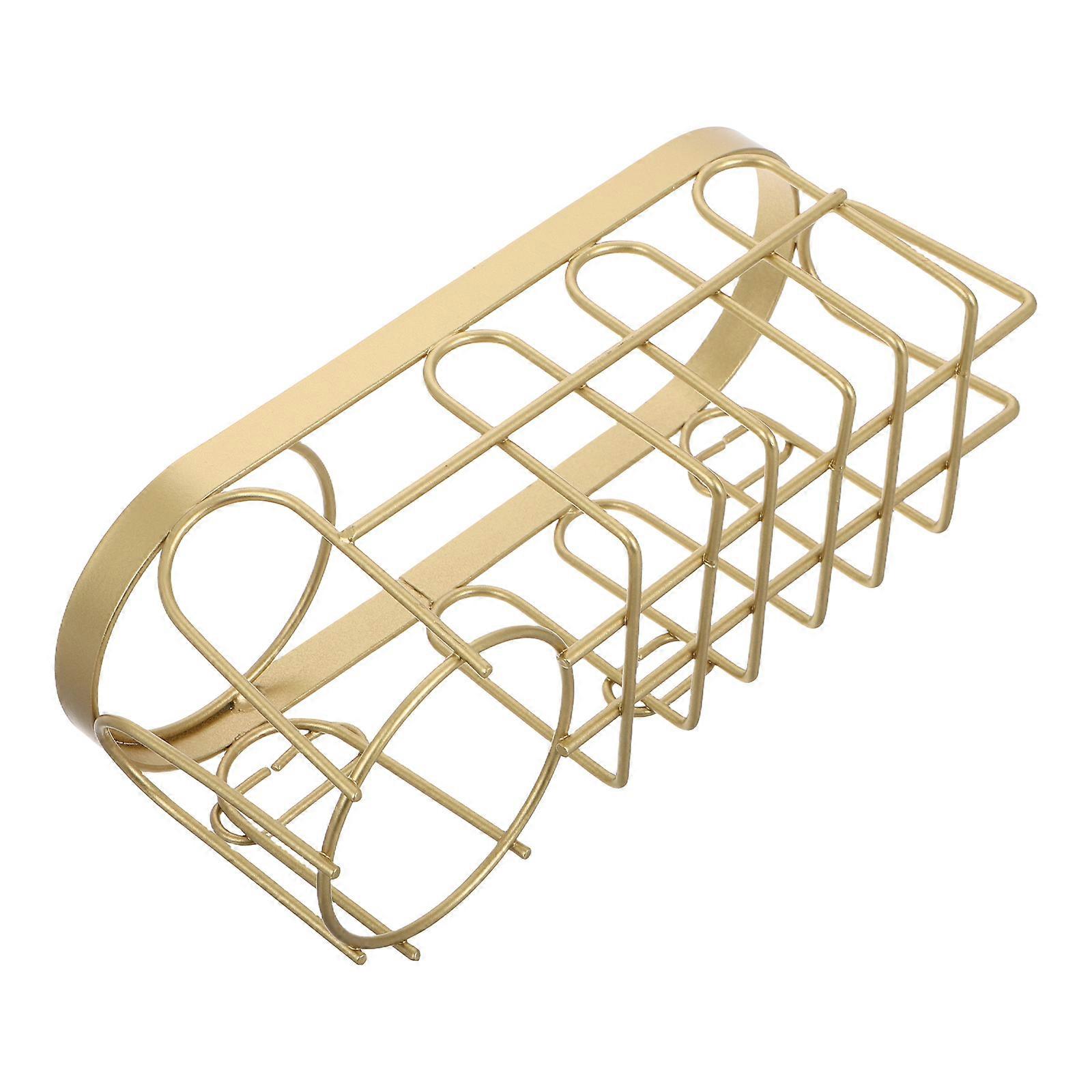 Sponge Holder Sink Caddie For Bathroom Use Golden 20 00X7 50X7 50CM Dry and Wet Separation 1Set