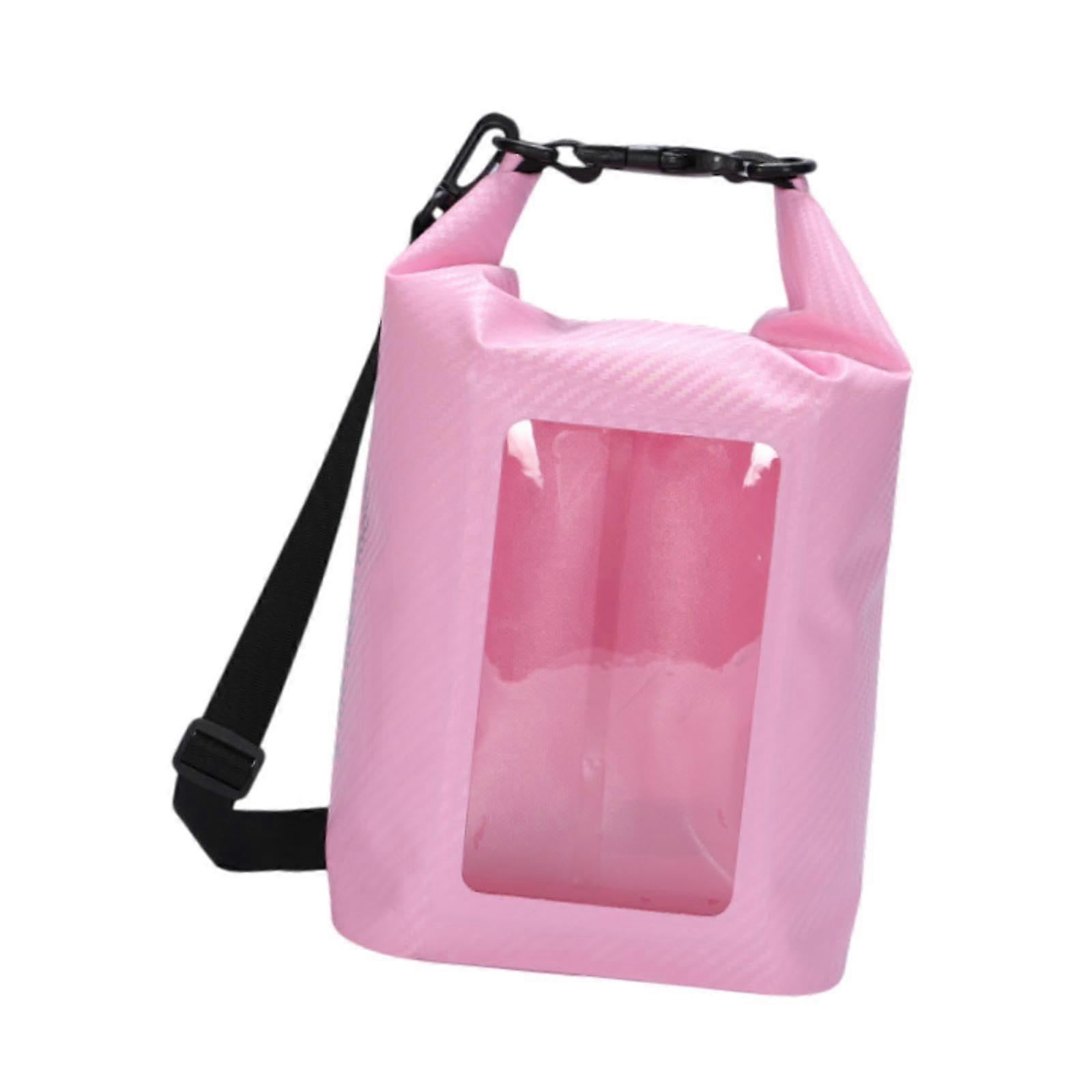 Dry Bag Phone Pouch 5L Float Bag Roll Top Sack, Pink