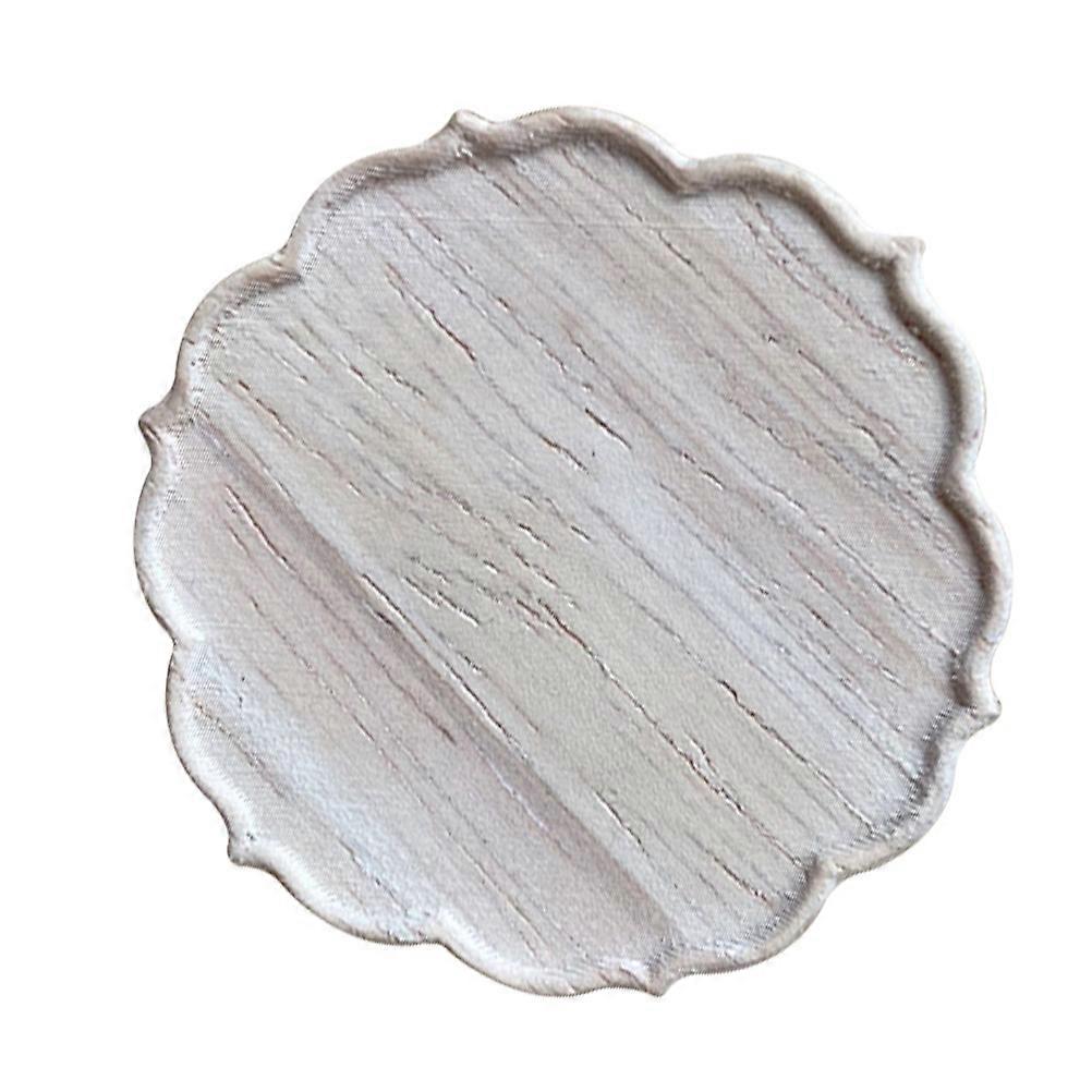 Mini Dollhouse Tray for Decoration Made of Synthetic Material Khaki Color 1 Pc Small Size