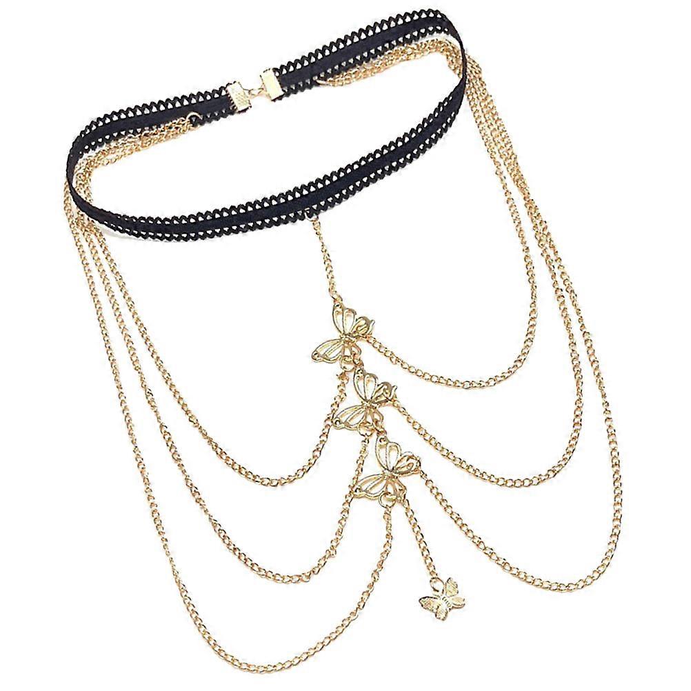 Elastic Butterfly Thigh Chain Body Jewelry for Women – Stylish Leg Accessory to Enhance Charm and Fashion for Skirts and Shorts