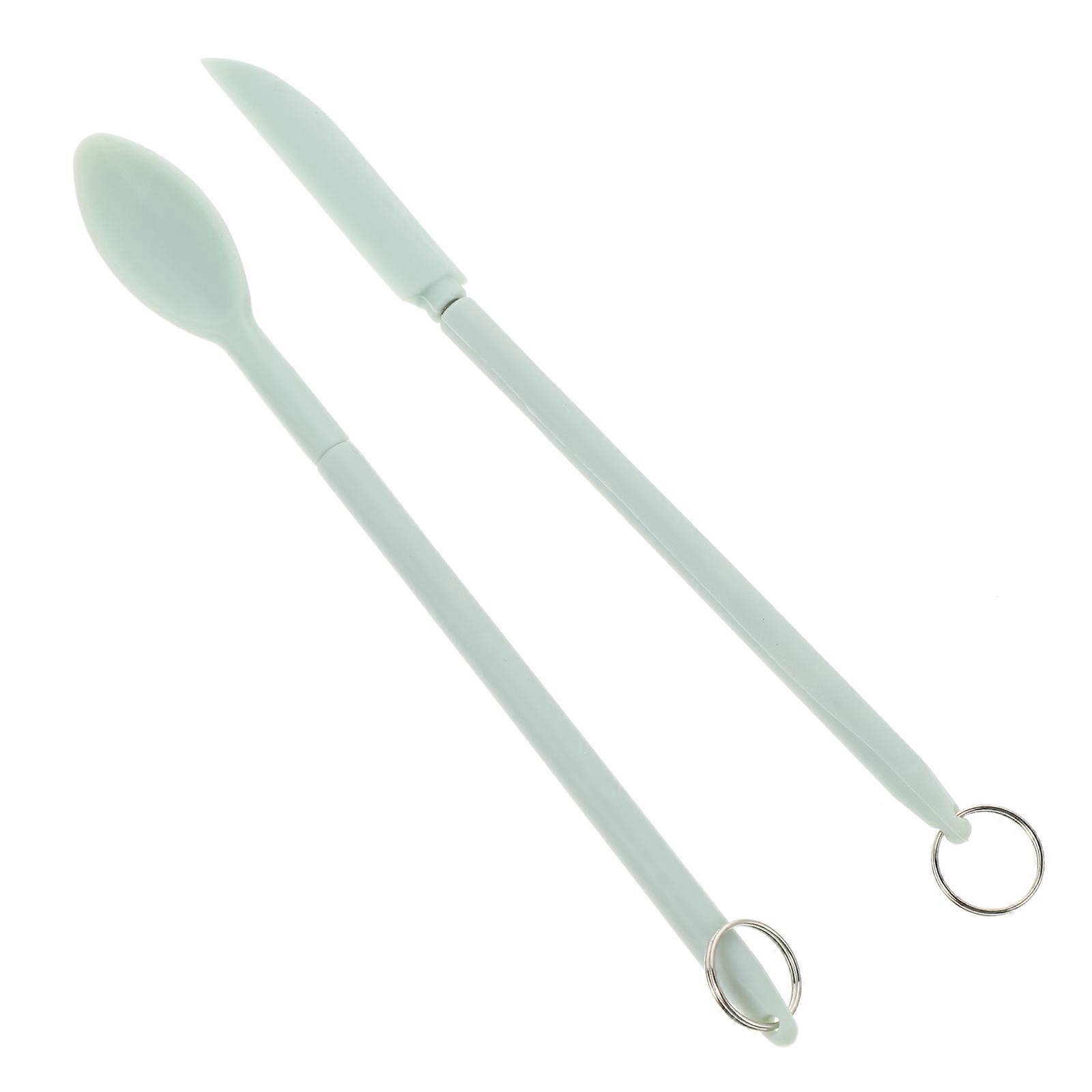 Mini Spatulas Beauty Spatula Mini Silicone Spoon Telescopic Handle Baking Tool For Kitchen Utensils 1 Set