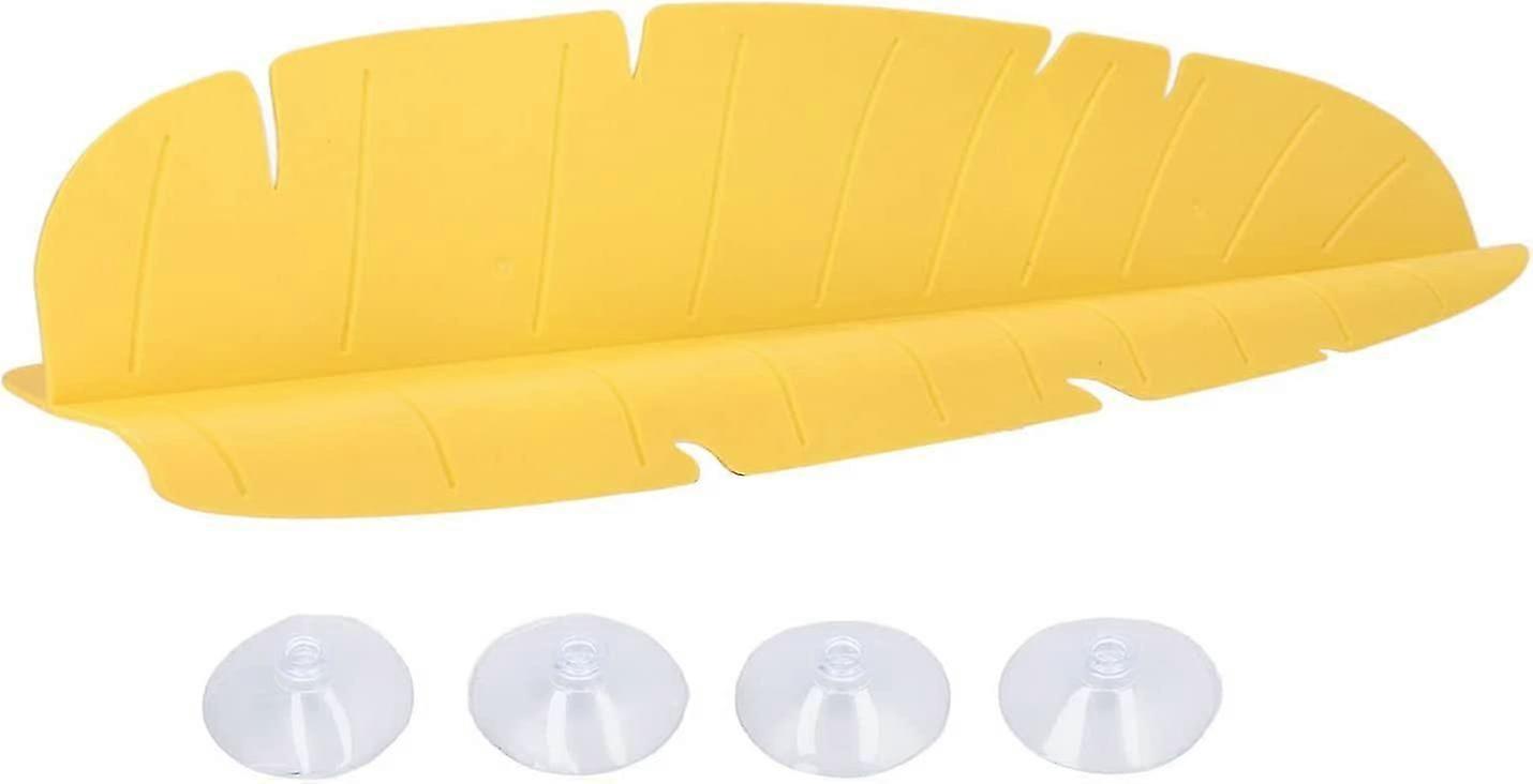 Kitchen Sink Splash Guard, Sink Water Splash Guard Elastic Reusable Banana Leaf Water Sink Splashing Guard,49*6*11