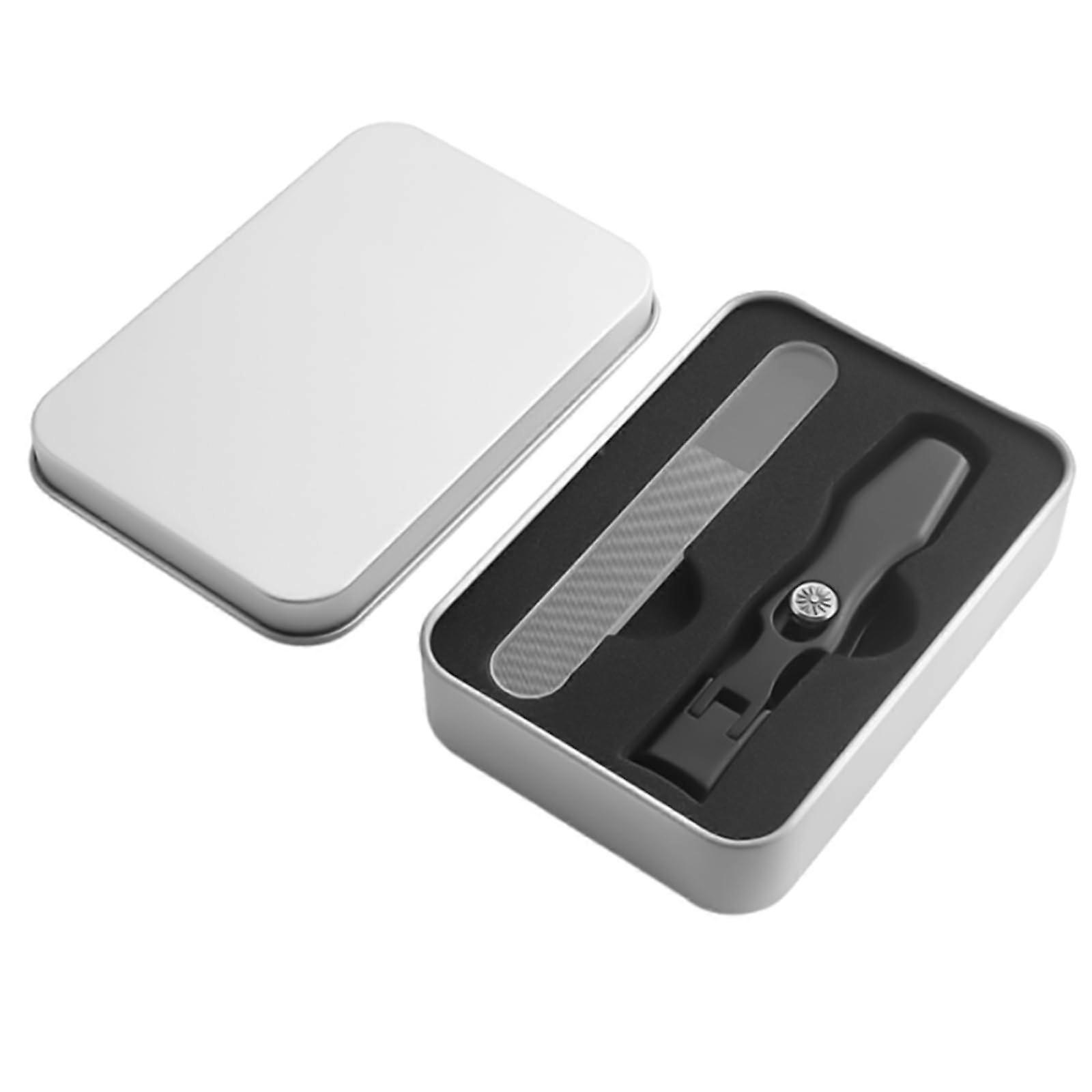 Toenail Clipper With File, Stainless Steel, Large Opening, Toe Nipper, Black