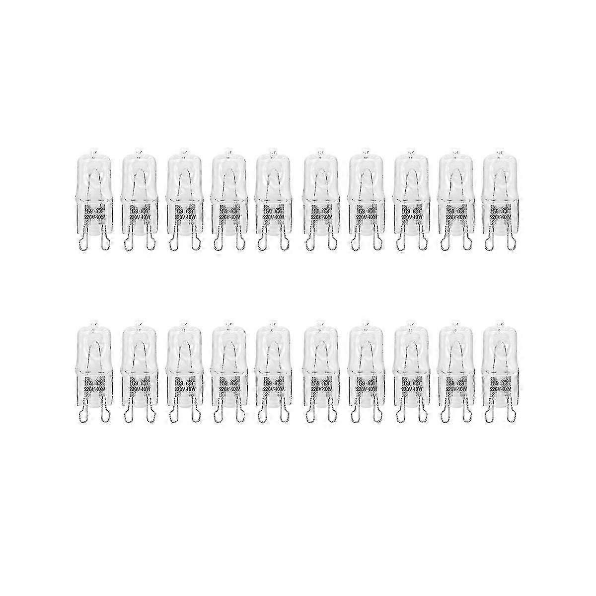 Korkean lämpötilan kestävä kestävä halogeenilamppulamppu, joka sopii jääkaappiin, uuneihin ja tuulettimiin, 40W G9-kanta