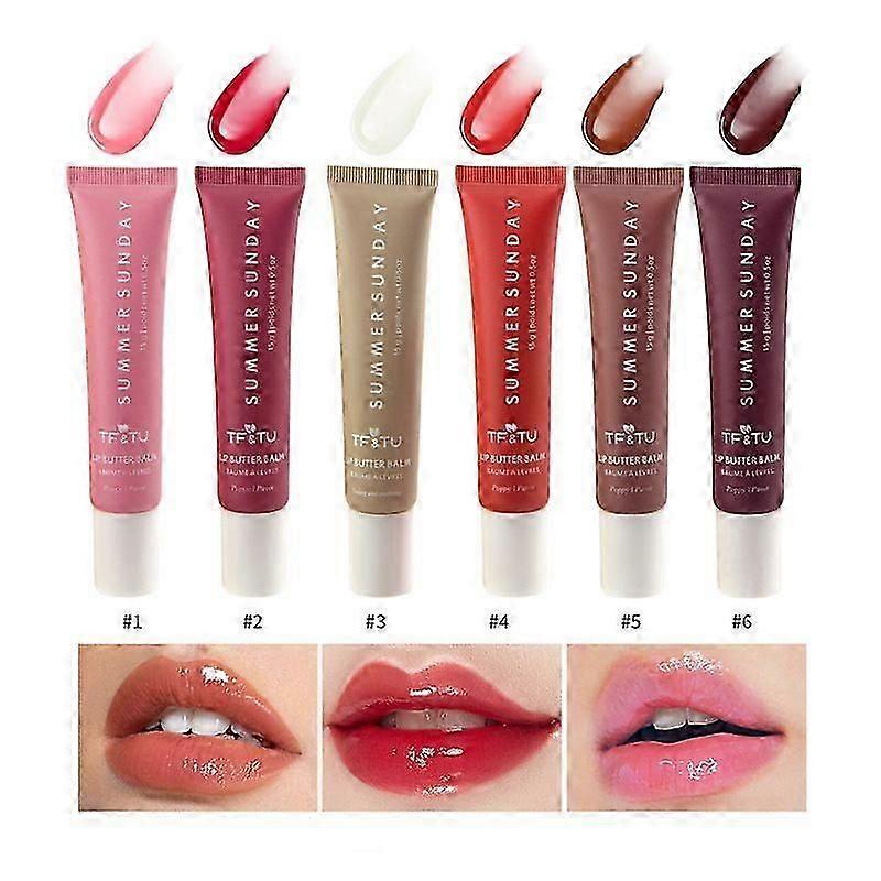 Tinted Lip Butter Balm - Glossy Moisturizing Mini Lip Balm for High Shiny Finish - Shine & Hydration - Softening & Soothing Peptide Lip Care