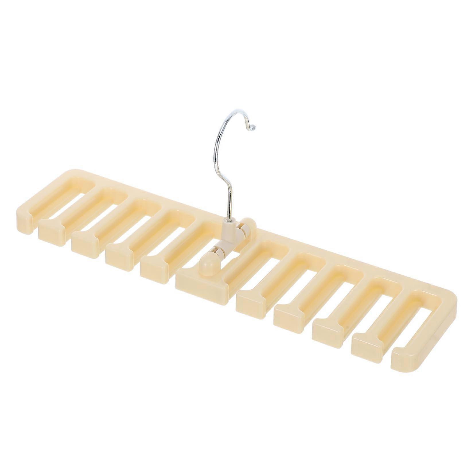 Belt Rack 2-Piece Set White Plastic Belt Storage Organizer Tie Hanger