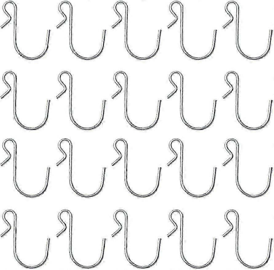 20pcs Polished Metal Steel Clip Hooks, 10lb Capacity (Small)