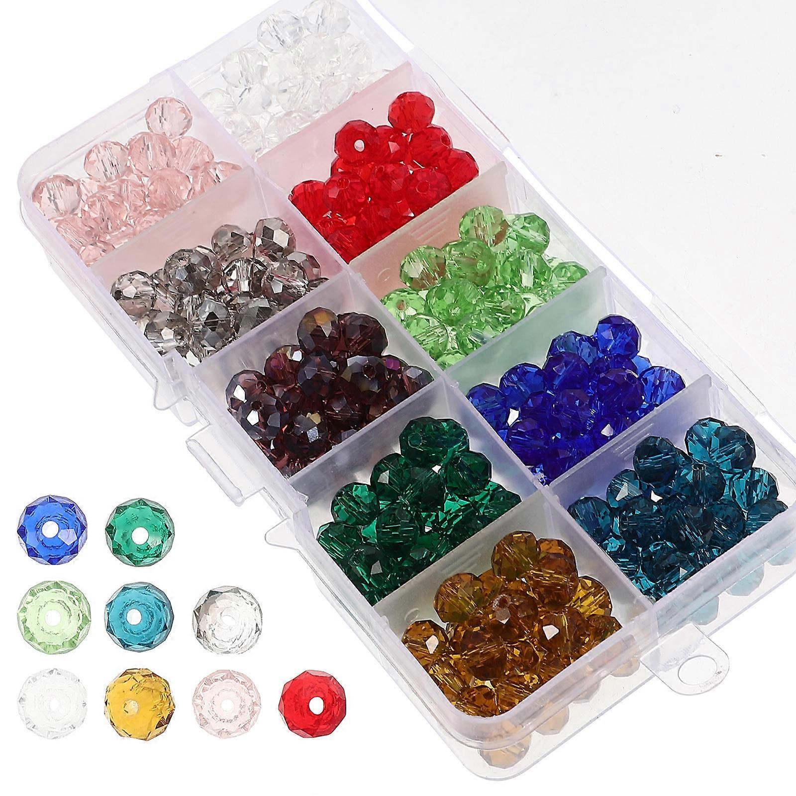 Spacer Beads Glass Beads for Jewelry Making Handmade Crafts Assorted Color 0.8x0.8cm 300Pcs/Box