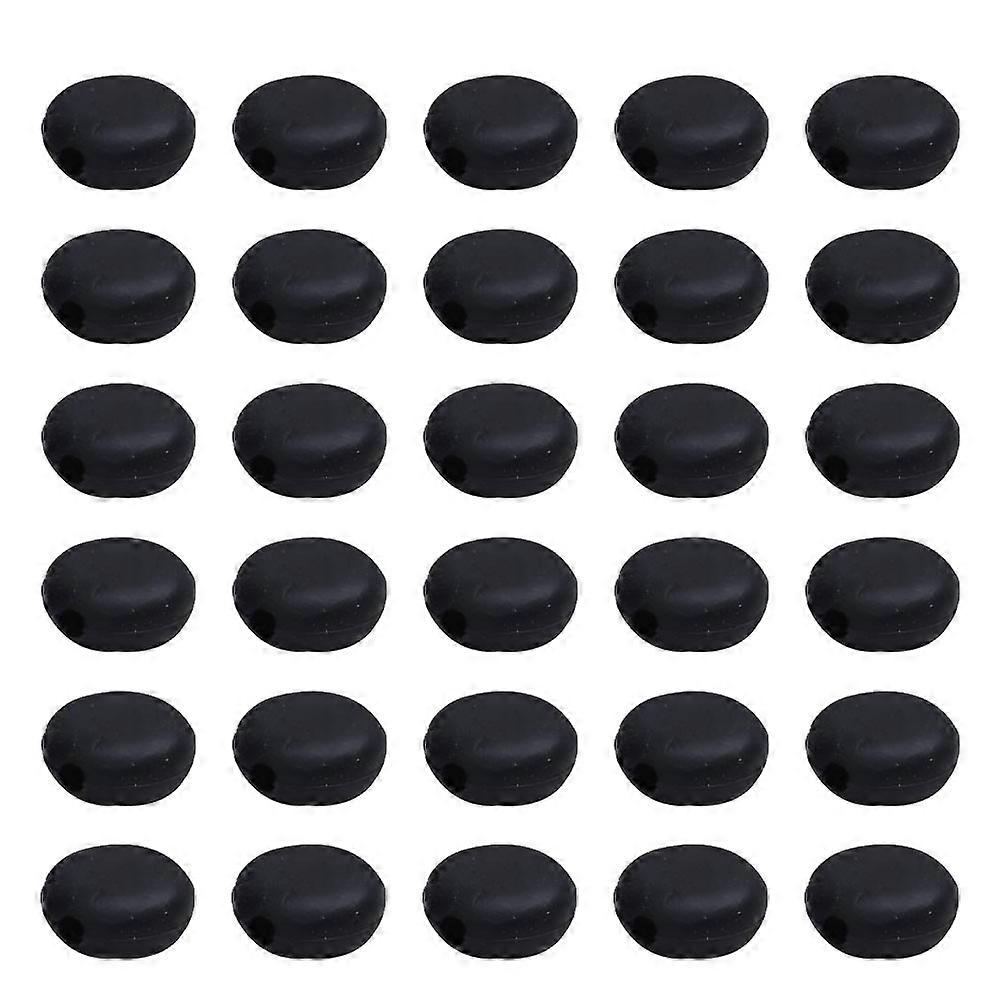 Ear Cord Adjuster Button Rope Regulator for Men Women Kids 100Pcs Black