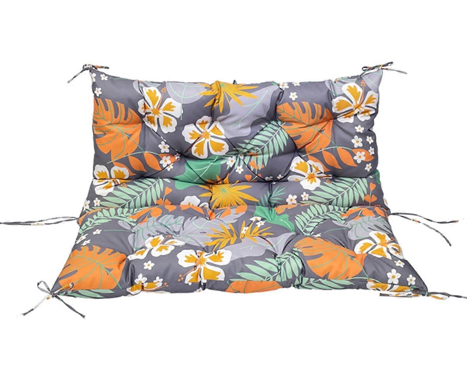 Outdoor Seat Cushion With Backrest, Waterproof Replacement Cushion For Garden Swing Chair, 149.9 x 100.1 cm, Pattern A