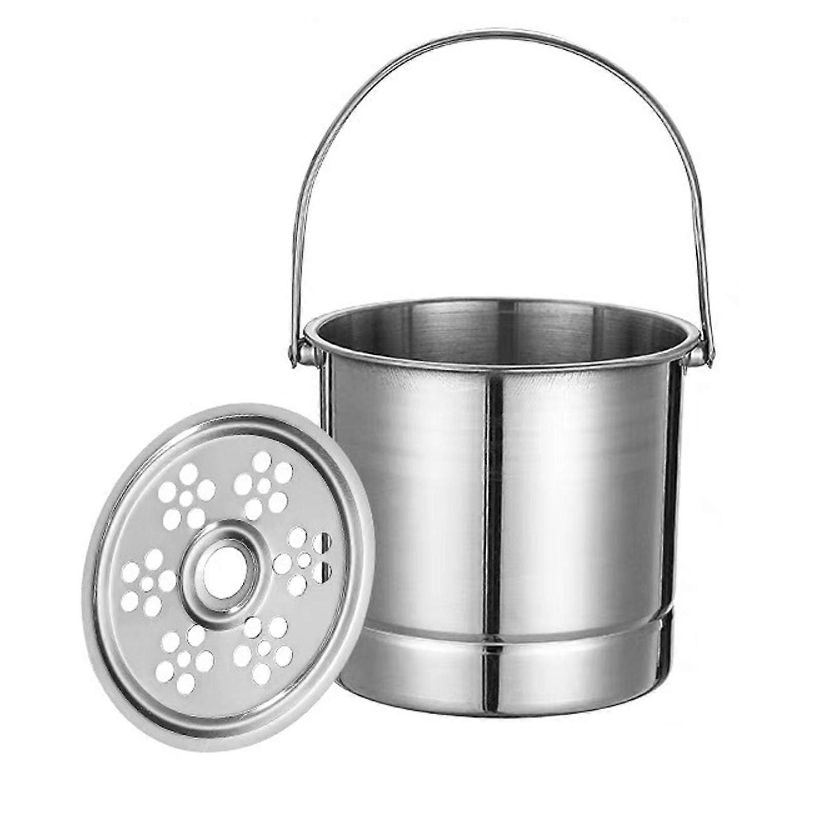 Ice bucket, thickened stainless steel with filter plate for bar, , 1L