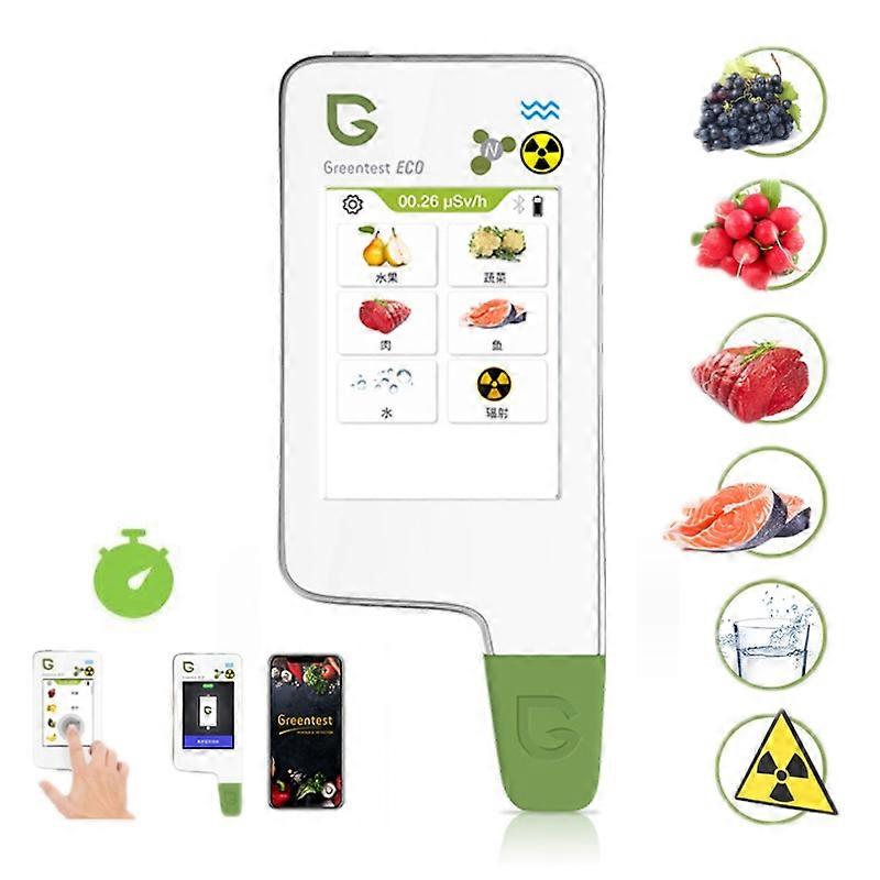 Greentest ECO6T Lebensmittel Nitrat Wasserqualität Nukleare Strahlung Umweltdetektor mit Timer, EU-Stecker