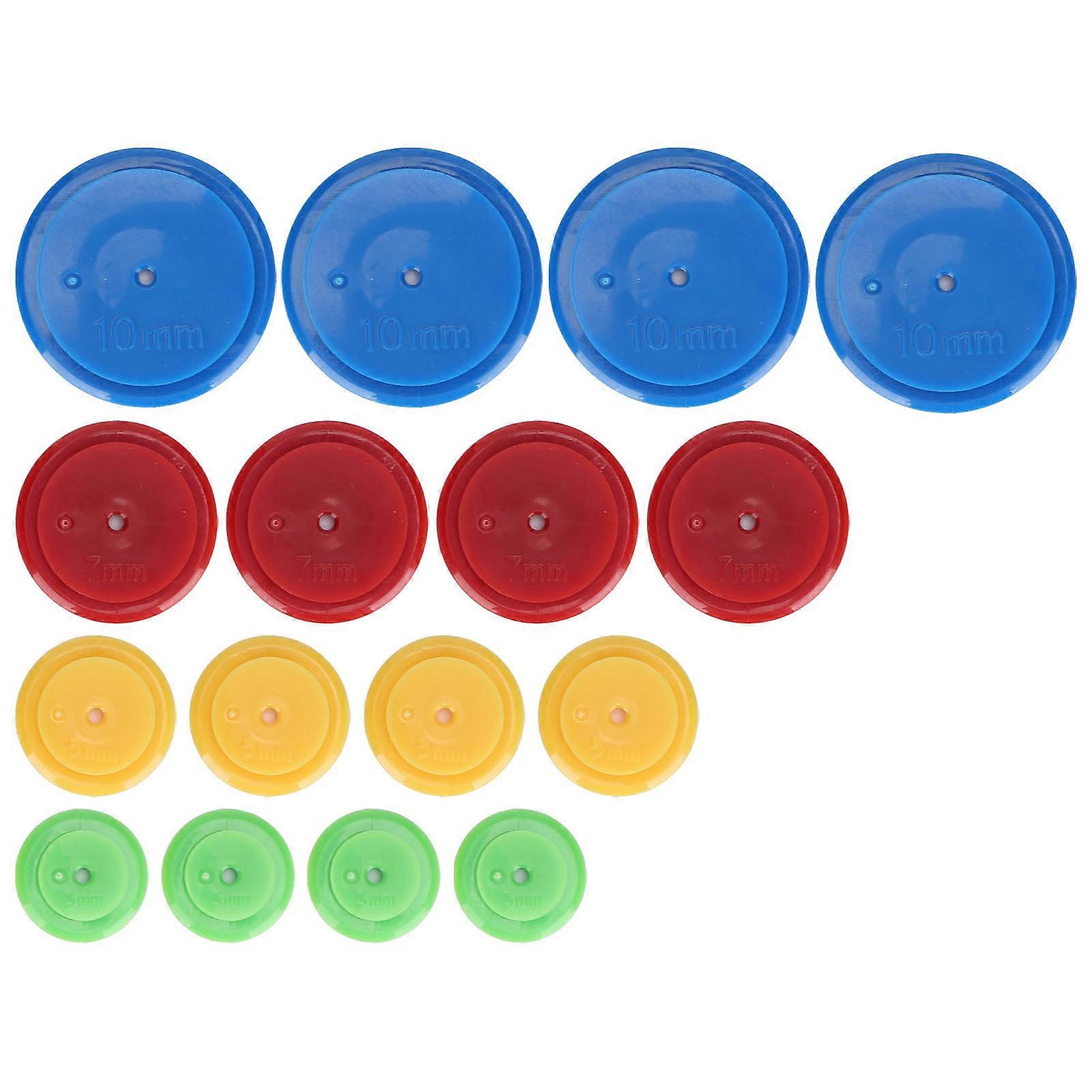 16Pcs Tailor Sewing Scribing Tool Round Patch Work Parallel Tracking Wheel DIY Craft Supplies