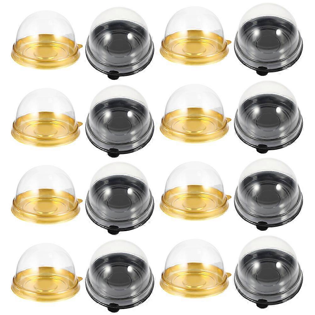 Clear Plastic Mini Cake Box Transparent Display Small Food Packaging Pastry Container With Lid 100Pcs